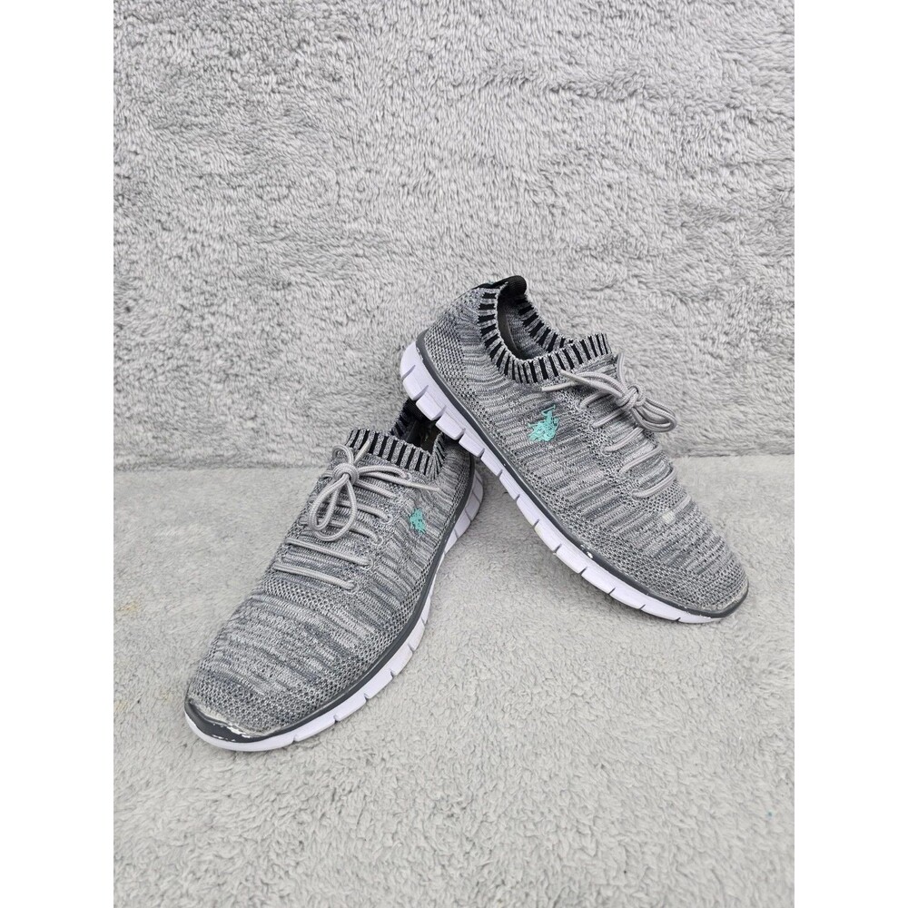 ​U.S. Polo Assn. Women's Aston Knit Running Shoes Gray Teal Size 8.5 US 40...